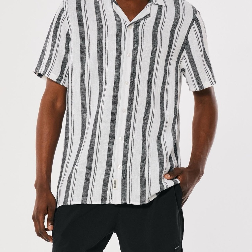 Striped Hollister Button-Up